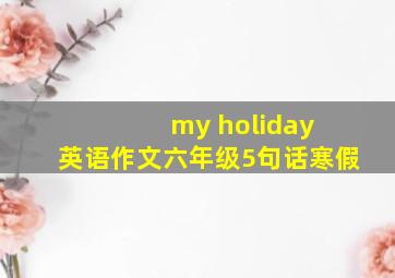 my holiday 英语作文六年级5句话寒假